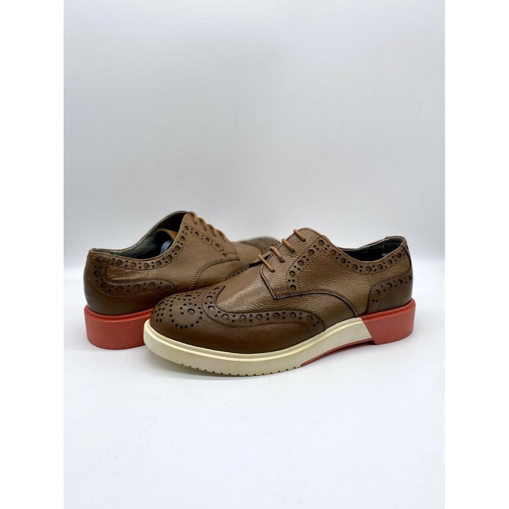 ANTHONY MILES Mens Brown Leather Shoes US Size  7‎ European ￼41